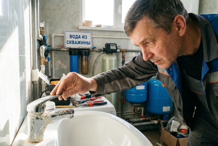 Как очистить воду из скважины от извести и известняка