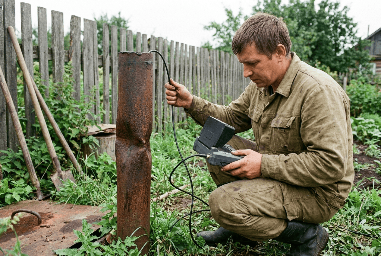 Углубление при установленной обсадной трубе Ремскваж